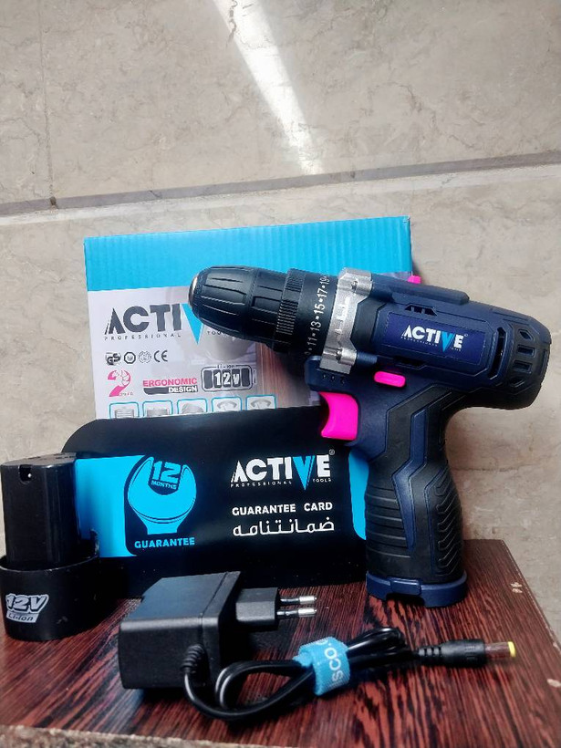دریل و پیچ بند شارژی ۱۲ ولت تک باتری اکتیو مدل AC-2812L