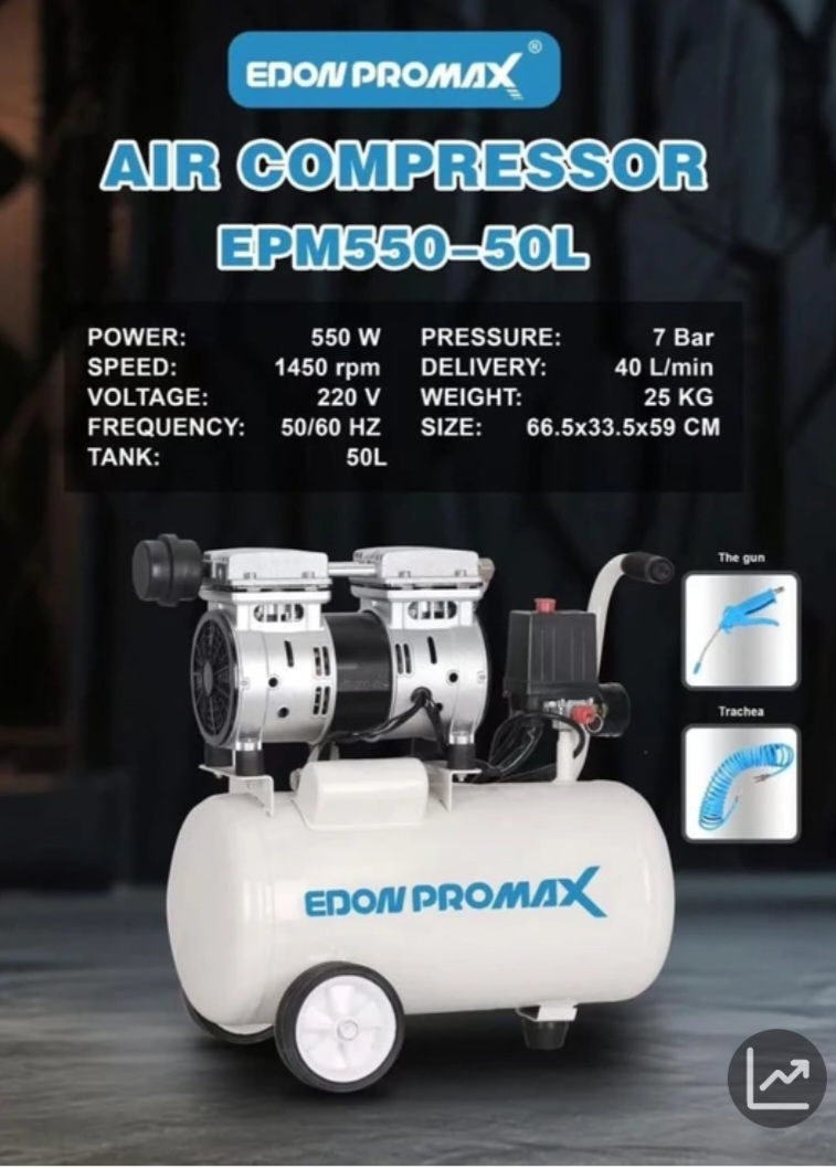 کمپرسور 50 لیتری سایلنت ادون پرومکس اصلی مدل EPM550-50L