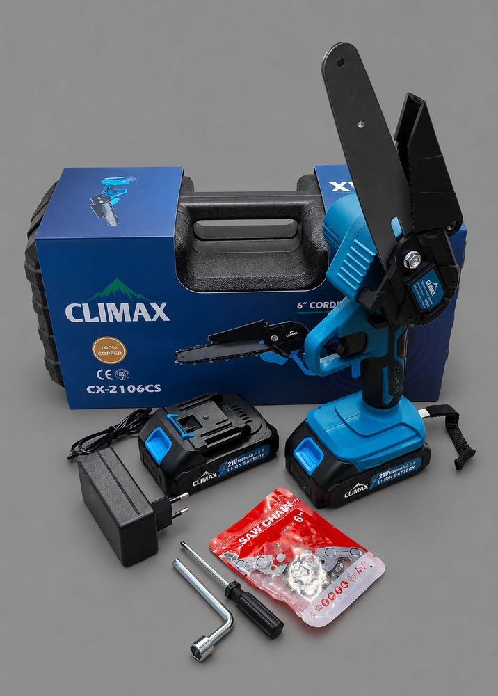 اره شارژی 15سانت دو باطری با لوازم کلایمکس مدل CX-2106CS